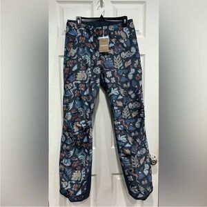 Patagonia Women's XL Insulated Powder Town Snow Pants Blue Pattern NWT